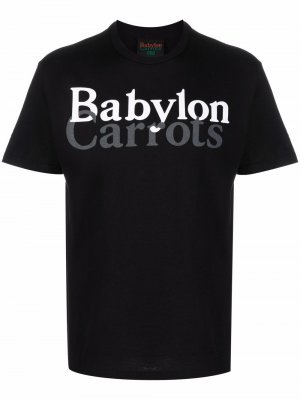 Футболка с логотипом из коллаборации Babylon Carrots. Цвет: черный