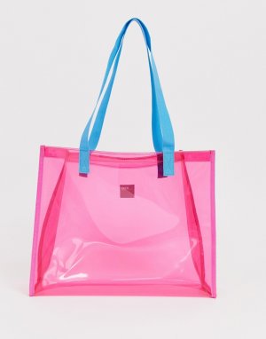 Пляжная пластиковая сумка-шоппер -Розовый ASOS DESIGN