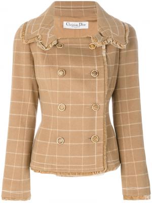 Двубортный пиджак Christian Dior Vintage. Цвет: коричневый