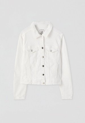 Куртка джинсовая Pull&Bear. Цвет: белый