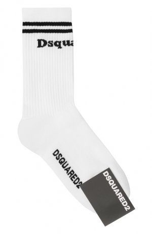 Хлопковые носки Dsquared2. Цвет: белый