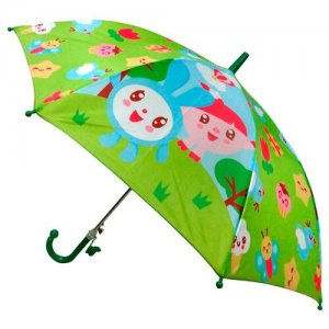 Зонт детский Малышарики 45 см в пакете Играем вместе. Цвет: зеленый/розовый/голубой