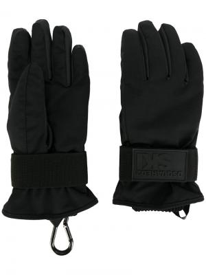 Утепленные лыжные перчатки Dsquared2. Цвет: черный