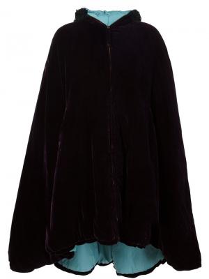 Бархатная накидка с капюшоном Jean Paul Gaultier Vintage. Цвет: розовый и фиолетовый
