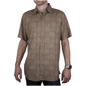 Рубашка мужская Casual Palm 1K, рос.р-р: 48/M Maestro. Цвет: коричневый
