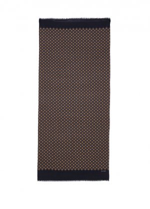 Женская кашемировая шаль черного цвета с узором Etro
