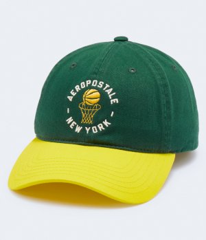 Баскетбольная регулируемая кепка в стиле ретро с цветными блоками , зеленый Aeropostale