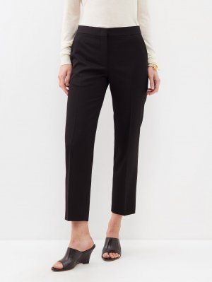 Укороченные брюки de poudre из шерстяной ткани , черный Jil Sander