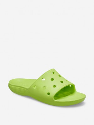 Шлепанцы Classic Slide, Зеленый Crocs. Цвет: зеленый