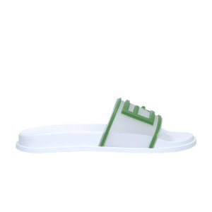 Кроссовки Slides 'Transparent Verde', белый Fendi