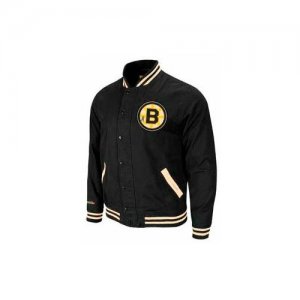 Куртка Бостон Брюинз Mitchell & Ness. Цвет: черный