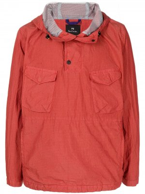Hooded cargo-pocket pullover jacket PS Paul Smith. Цвет: красный
