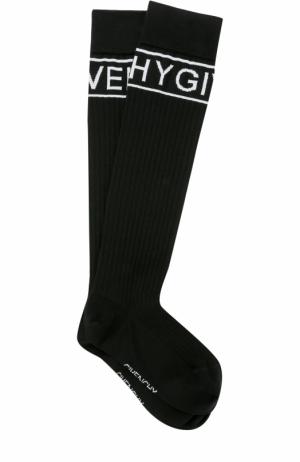 Шерстяные носки с логотипом бренда Givenchy. Цвет: черный