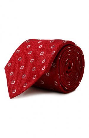 Шелковый галстук Luigi Borrelli. Цвет: красный