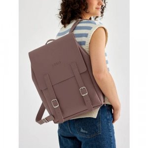 Пыльно-розовый рюкзак из экокожи с отделением для ноутбука LOKIS. Цвет: розовый