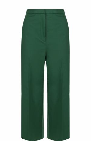 Укороченные расклешенные брюки со стрелками Rochas. Цвет: зеленый
