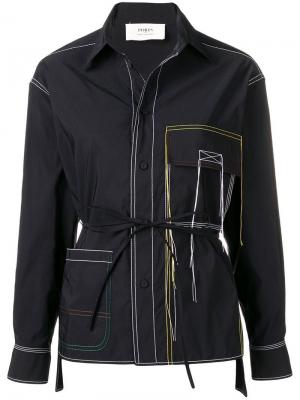 Куртка-рубашка с декоративной строчкой Ports 1961. Цвет: черный
