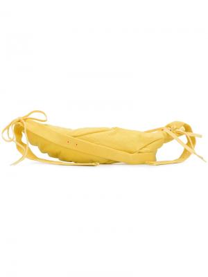 Сумка через плечо в форме банана Bernhard Willhelm. Цвет: жёлтый и оранжевый