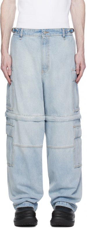 Синие брюки-карго со съемными штанинами Vtmnts