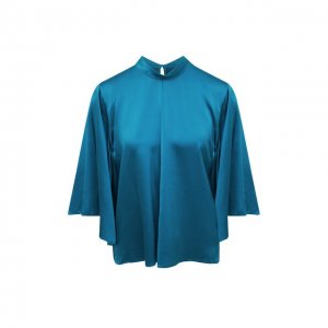 Шелковая блузка Forte_forte. Цвет: голубой