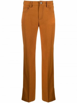 Расклешенные брюки со складками Nanushka. Цвет: желтый