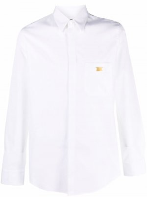 Рубашка с длинными рукавами и логотипом Fendi. Цвет: белый