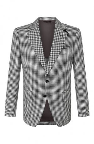 Пиджак из смеси шерсти и шелка Tom Ford. Цвет: чёрно-белый