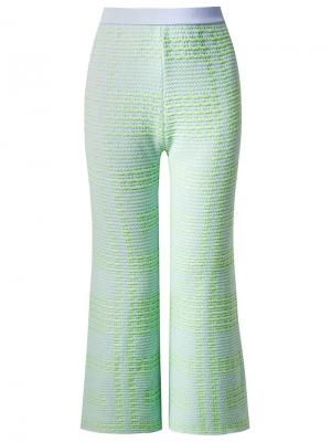 Cropped knit wide leg trousers Gig. Цвет: синий