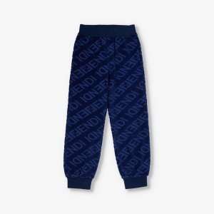 Фирменные спортивные брюки из смесового хлопка с высокой посадкой, 10-12 лет , цвет yale Fendi