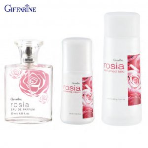 Rosia Eau De Parfum 50 мл, парфюмированный тальк 100 г и отбеливающий шариковый дезодорант набор - тайский 11934 13612 13812 Giffarine