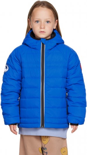 Детская синяя пуховая куртка с капюшоном Bobcat PBI Canada Goose Kids