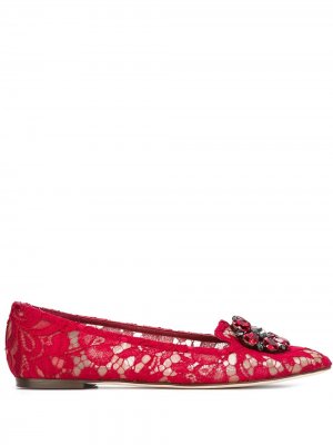 Слиперы Vally Dolce & Gabbana. Цвет: красный