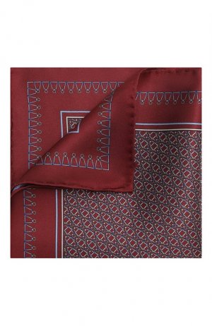 Шелковый платок Zilli. Цвет: бордовый