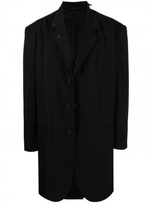 Gabardine oversized wool jacket Yohji Yamamoto. Цвет: черный