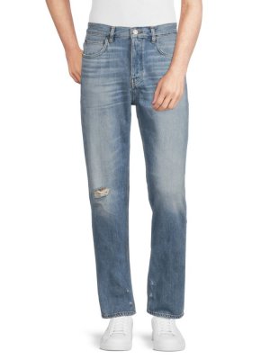 Прямые джинсы с потертостями , цвет Vintage Blue Frame