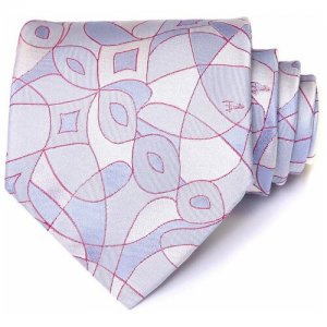 Светлый галстук с необычный рисунком 61993 Emilio Pucci. Цвет: фиолетовый