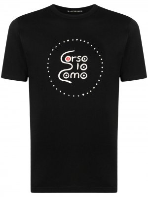 Футболка с короткими рукавами и логотипом 10 CORSO COMO. Цвет: черный