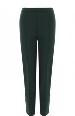 Однотонные укороченные брюки со стрелками By Malene Birger. Цвет: зеленый