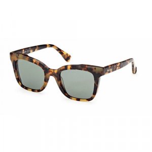 Солнцезащитные очки MM 0067 55N, квадратные, оправа: пластик, для женщин, черный Max Mara. Цвет: черный