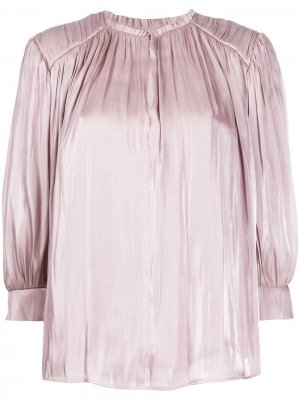 Блузка с плиссировкой Rebecca Minkoff. Цвет: нейтральные цвета