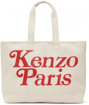 Большая практичная сумка-тоут Off-White Paris VERDY Edition , цвет Ecru Kenzo