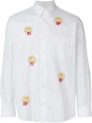 Smiley face embroidered shirt Jimi Roos. Цвет: белый