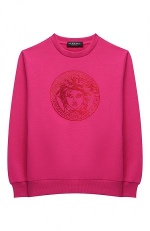 Хлопковый свитшот Versace. Цвет: розовый