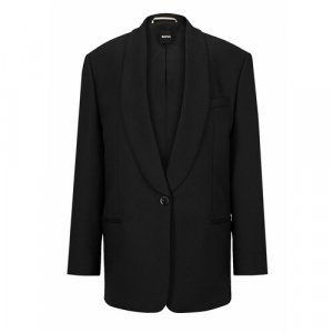 Пиджак , размер 44, черный BOSS. Цвет: черный
