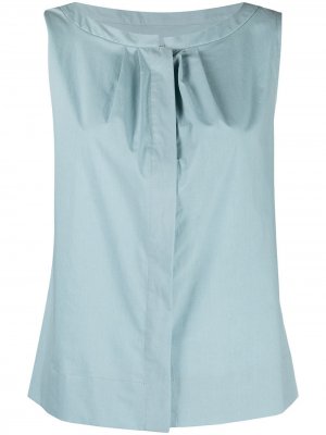 Блузка с застежкой спереди Odeeh. Цвет: синий