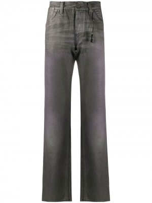 Прямые джинсы 1990-х годов с эффектом металлик Gianfranco Ferré Pre-Owned. Цвет: серый