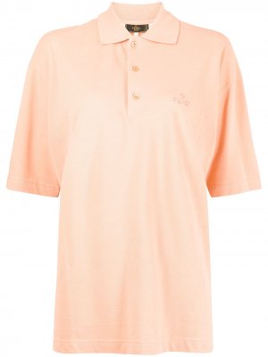 Рубашка поло 1990-х годов с вышитым логотипом FF Fendi Pre-Owned. Цвет: оранжевый