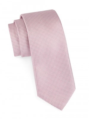 Фактурный шелковый галстук , розовый Isaia