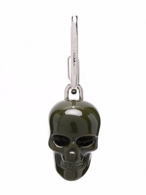 Брелок с подвеской Skull Alexander McQueen. Цвет: зеленый