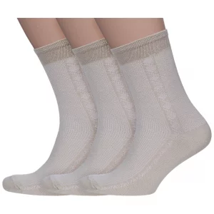 Комплект носков мужских 3-511С4 бежевых 27 НАШЕ. Цвет: бежевый
